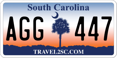SC license plate AGG447