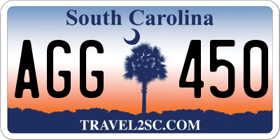 SC license plate AGG450