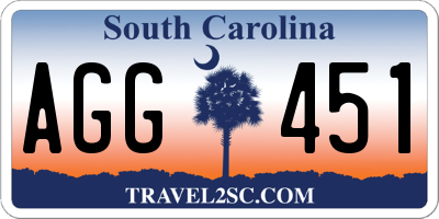 SC license plate AGG451