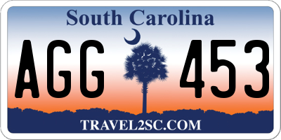 SC license plate AGG453