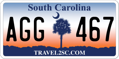 SC license plate AGG467