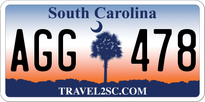 SC license plate AGG478