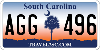 SC license plate AGG496