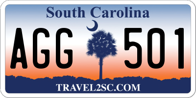 SC license plate AGG501