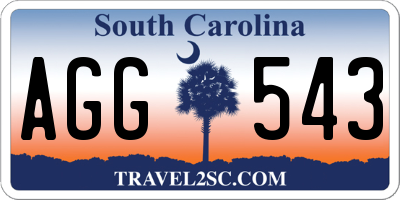 SC license plate AGG543