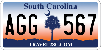 SC license plate AGG567
