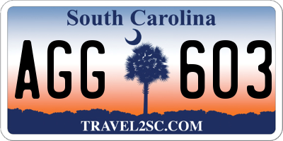 SC license plate AGG603