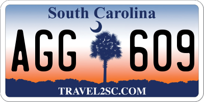 SC license plate AGG609
