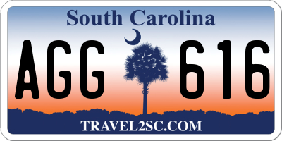 SC license plate AGG616