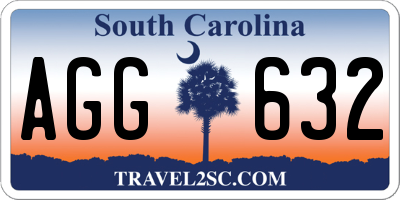 SC license plate AGG632
