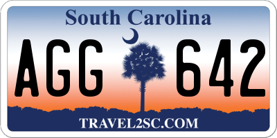 SC license plate AGG642