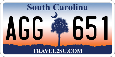 SC license plate AGG651