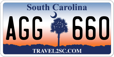 SC license plate AGG660