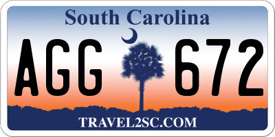 SC license plate AGG672