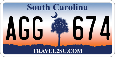 SC license plate AGG674