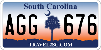 SC license plate AGG676