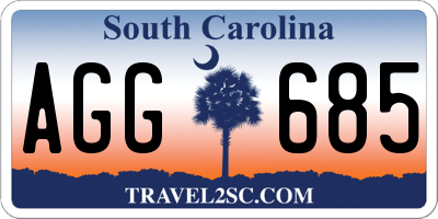 SC license plate AGG685