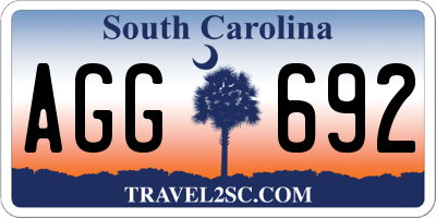 SC license plate AGG692