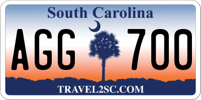 SC license plate AGG700