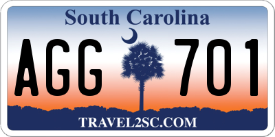 SC license plate AGG701