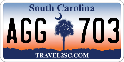 SC license plate AGG703