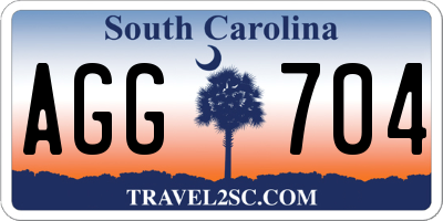 SC license plate AGG704