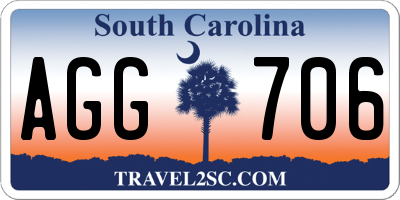 SC license plate AGG706