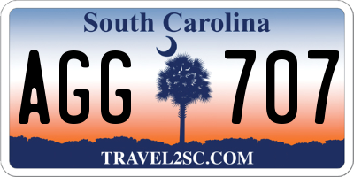 SC license plate AGG707