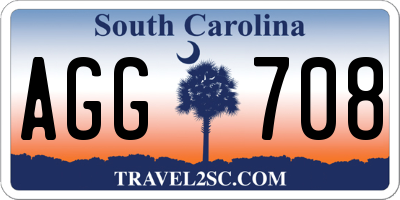 SC license plate AGG708