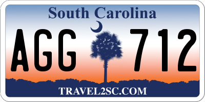 SC license plate AGG712