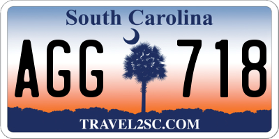 SC license plate AGG718