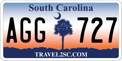 SC license plate AGG727