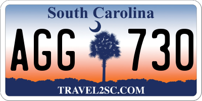 SC license plate AGG730