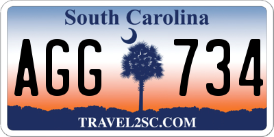 SC license plate AGG734