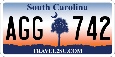 SC license plate AGG742