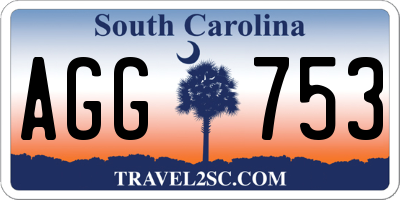 SC license plate AGG753