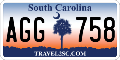 SC license plate AGG758