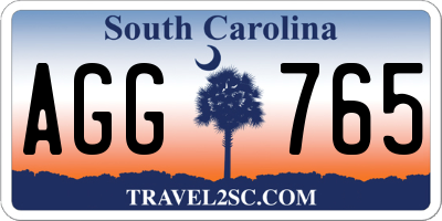 SC license plate AGG765