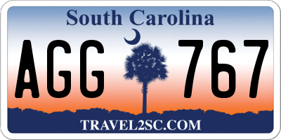 SC license plate AGG767