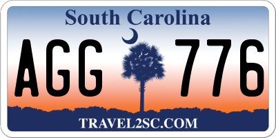 SC license plate AGG776