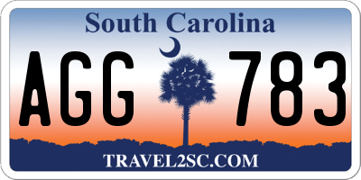 SC license plate AGG783