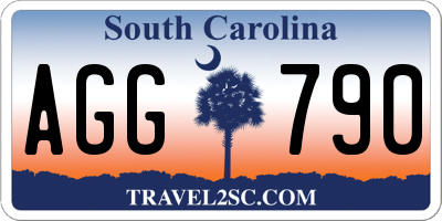 SC license plate AGG790