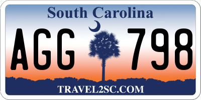 SC license plate AGG798