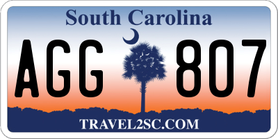 SC license plate AGG807