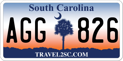 SC license plate AGG826