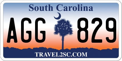 SC license plate AGG829