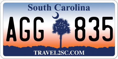 SC license plate AGG835