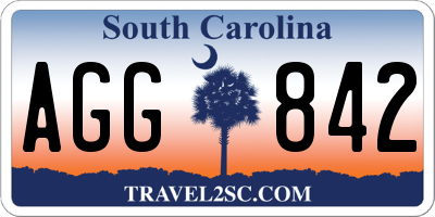 SC license plate AGG842