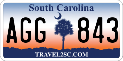 SC license plate AGG843