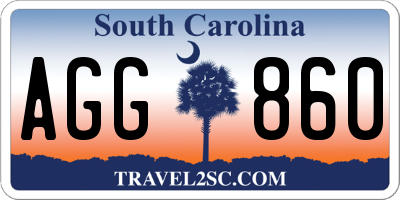 SC license plate AGG860